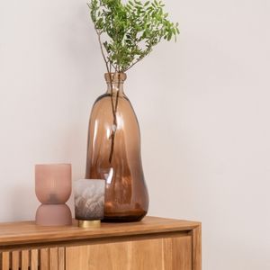 LIDO Glass Vase dark brown-sand