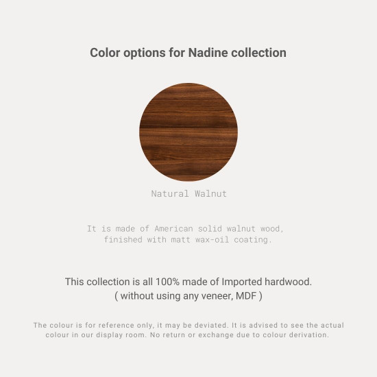 NADINE Cupboard L85, Natural Walnut NADINE Cupboard L85, Natural Walnut