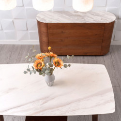 NOVA Marble Table V2, White, L160 [Display]