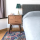 Nor Bed side table, walnut brown 