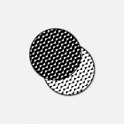 [SALE] STRIDE Round Mat, Black & White, C