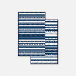 INARI Mat, Indigo & White, M