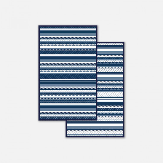 INARI Mat, Indigo & White, M