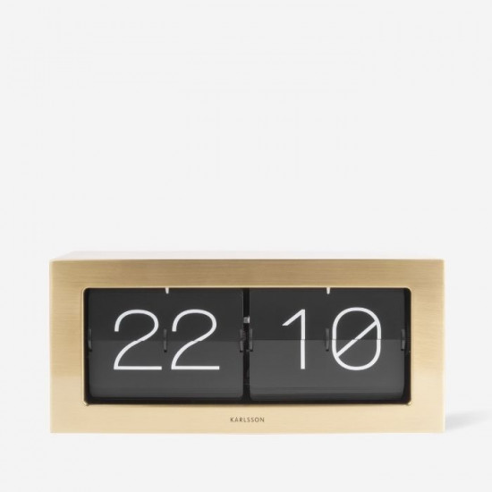 Clock Boxed Flip Clock XL - Gold [Display]