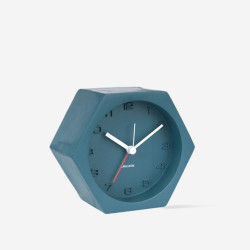 Alarm Clock Hexagon Concrete Blue [DISPLAY Left]