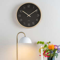 Wall Clock Gold Elegance - Black