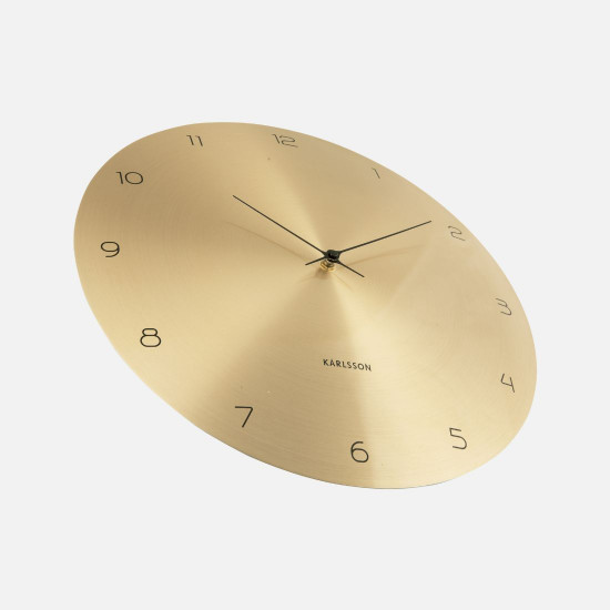Wall Clock Dome Disc - Gold [SALE]