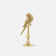 Statue Parrot Polyresin Gold Statue Parrot Polyresin Gold