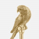 Statue Parrot Polyresin Gold Statue Parrot Polyresin Gold