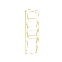 Magazine Rack Steel Wire Gold Plated [DISPLAY Left]