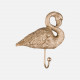 Coat hook Flamingo gold painted