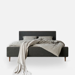 [SALE] DANDY with Upholstered Natural Walnut Bed Frame