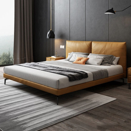 LOGAN II Leather Bed Frame, with storage, Genuine leather LOGAN II Leather Bed Frame, with storage, Genuine leather