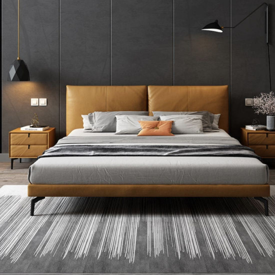 LOGAN II Leather Bed Frame, with storage, Genuine leather LOGAN II Leather Bed Frame, with storage, Genuine leather
