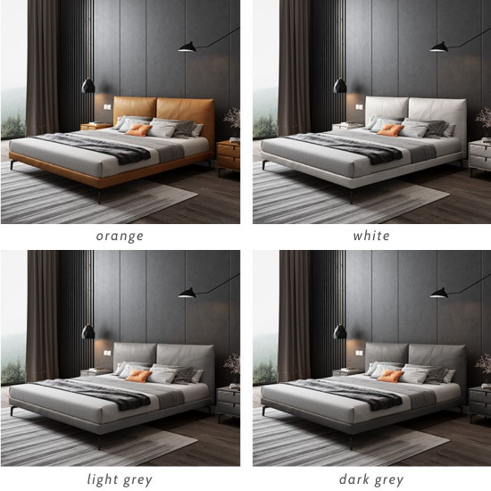 LOGAN II Leather Bed Frame, with storage, Genuine leather LOGAN II Leather Bed Frame, with storage, Genuine leather
