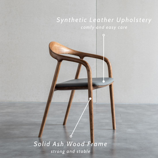 ONE armchair, Walnut Brown ONE armchair, Walnut Brown