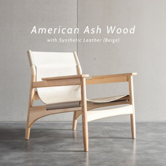 ONE FLAT Lounge Chair, Ash