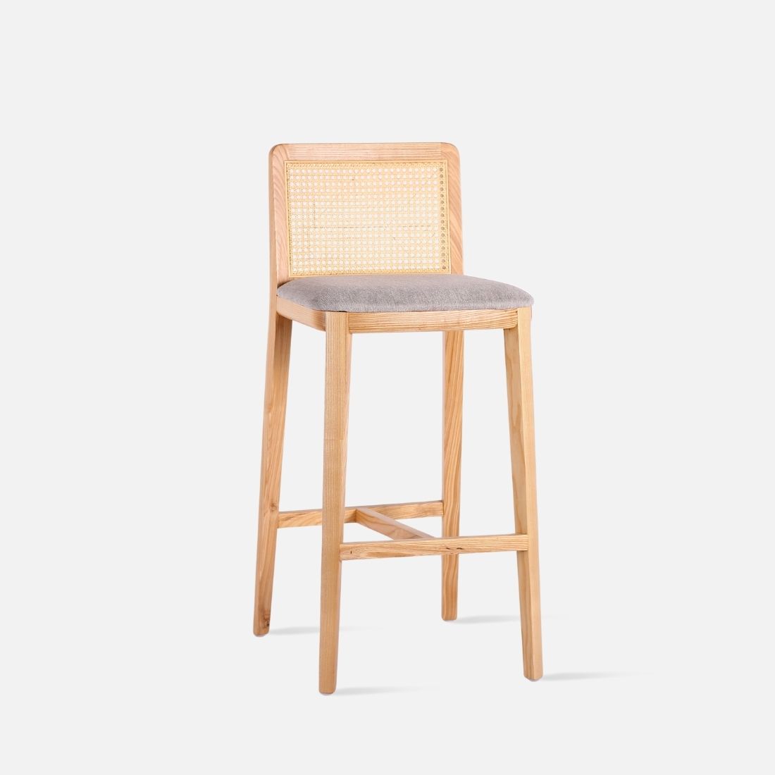 Willow Rattan Bar Stool with back