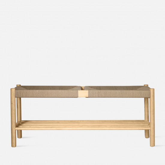 Unite Bench with rope weave, W110, Oak Unite Bench with rope weave, W110, Oak
