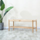 Unite Bench with rope weave, W110, Walnut