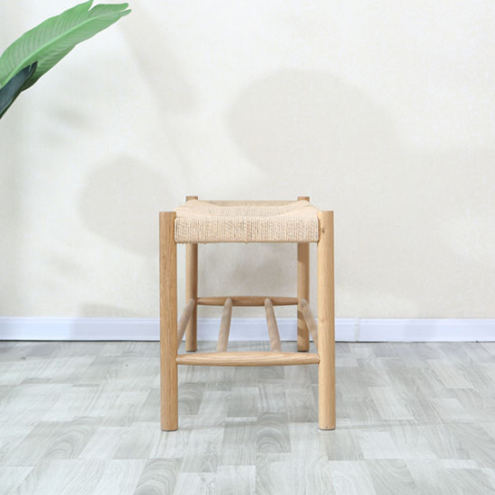 Unite Bench with rope weave, W110, Walnut Unite Bench with rope weave, W110, Walnut