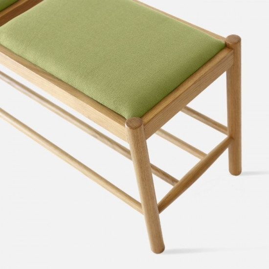 Unite Bench with Fabric, W110 Oak Unite Bench with Fabric, W110 Oak