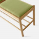 Unite Bench with Fabric, W110 Oak Unite Bench with Fabric, W110 Oak