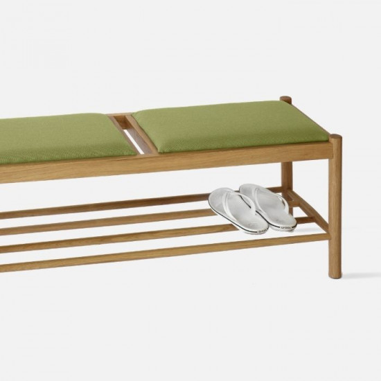 Unite Bench with Fabric, W110 Oak Unite Bench with Fabric, W110 Oak