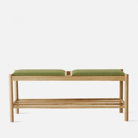 Unite Bench with Fabric, W110 Oak Unite Bench with Fabric, W110 Oak