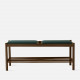 Unite Bench with Fabric W110 Walnut Green Unite Bench with Fabric W110 Walnut Green