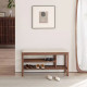 Bench with Shoe Shelf L90, Walnut