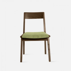 [SALE] Linear Chair, W46, Green with Walnut