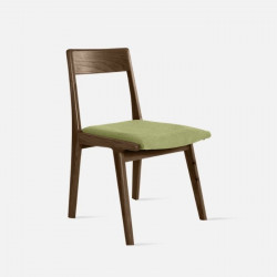 [SALE] Linear Chair, W46, Green with Walnut
