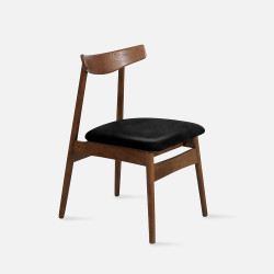 [Sale] Curve Chair W46 Walnut with black cushion