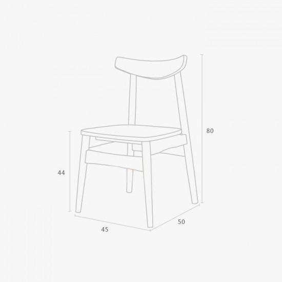 Wooden Curve Chair, W45, Walnut Wooden Curve Chair, W45, Walnut