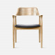 Hiroshima Armchair, W62, Oak [Sale]