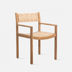 BEGITU Dining Chair, Rattan [Display 2 Left]