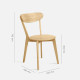 LENA Dining Chair W42 Oak 