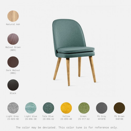 JC Armless Chair, W52, Black Legs [SALE]