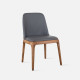 Fin Armless Dining Chair, Walnut Fin Armless Dining Chair, Walnut