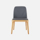 Fin Armless Dining Chair, Ash