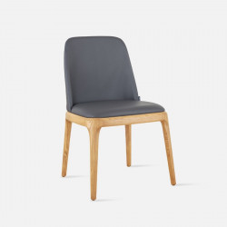 Fin Armless Dining Chair, Ash