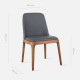 Fin Armless Dining Chair, Walnut Fin Armless Dining Chair, Walnut