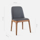 Fin Armless Dining Chair, Walnut