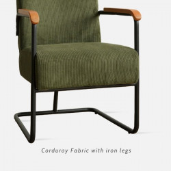 NADINE Corduroy Sofa V2, 1 seater, Green [Display]