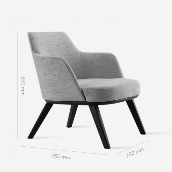 CASEY Lounge Chair, Light Grey [Display]