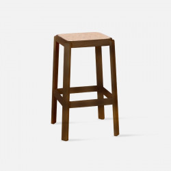 [SALE] Willow Rattan Bar Stool, Walnut