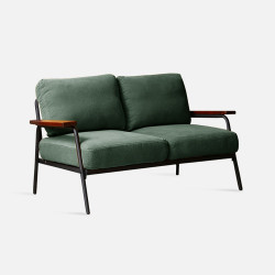 Industrial Metal Sofa 2S, Army Green, Corduroy