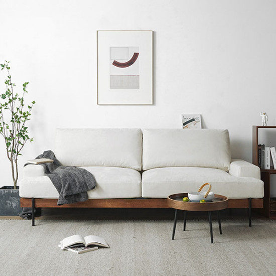 Nadine Frame Sofa, Walnut Frame, L-SHAPE