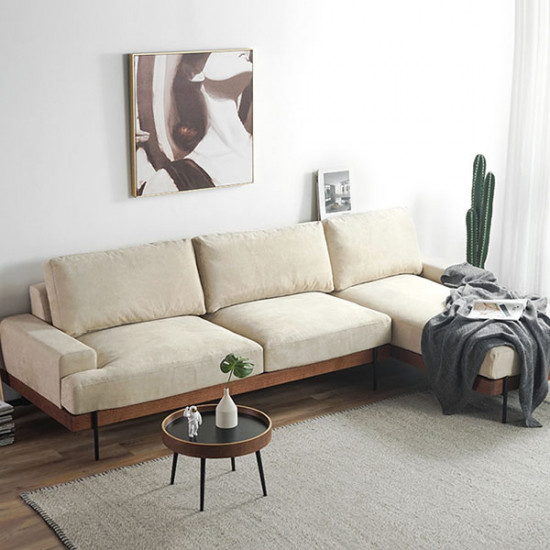 Nadine Frame Sofa, Walnut Frame, L-SHAPE